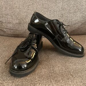 Bates Glossy Black Men's Oxfords